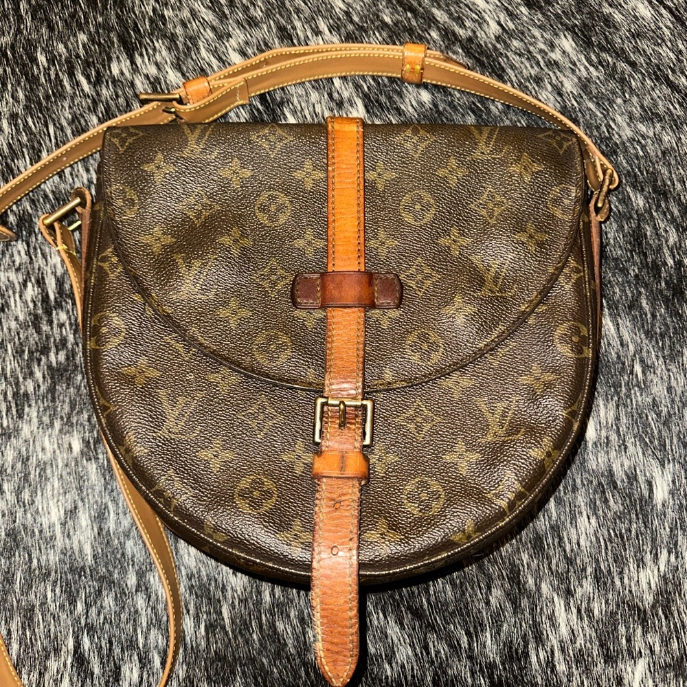 Vintage Louis Vuitton Brown and Tan Crossbody Bag - NEW STRAP